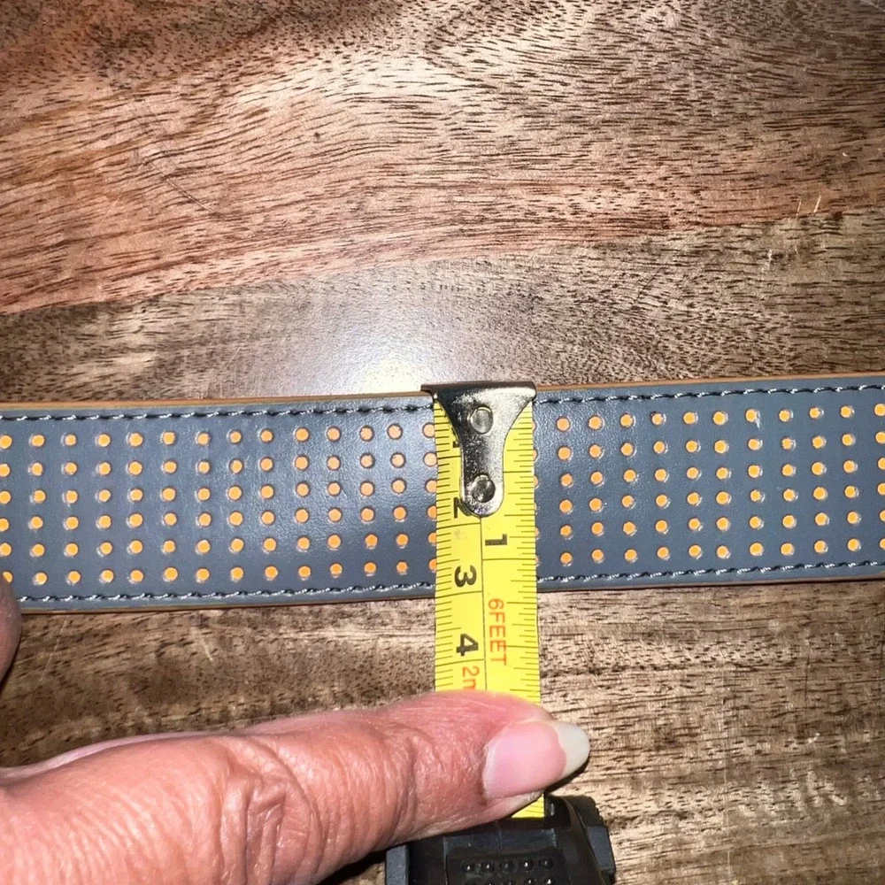 Shawn White Kids Belt Gray Orange Perforated Buckle Closure Non Leather‎